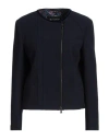 Etro Woman Jacket Midnight Blue Size 10 Wool, Polyamide, Elastane, Nylon In Blue