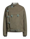 Etro Woman Jacket Military Green Size 8 Polyester, Virgin Wool, Cotton, Wool, Polyamide In Green