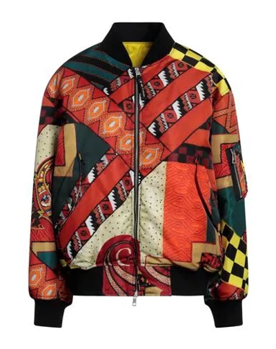 ETRO ETRO WOMAN JACKET RUST SIZE 6 POLYAMIDE, COTTON