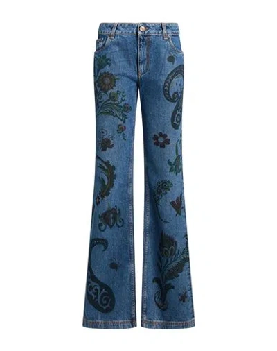 Etro Woman Jeans Blue Size 26 Cotton