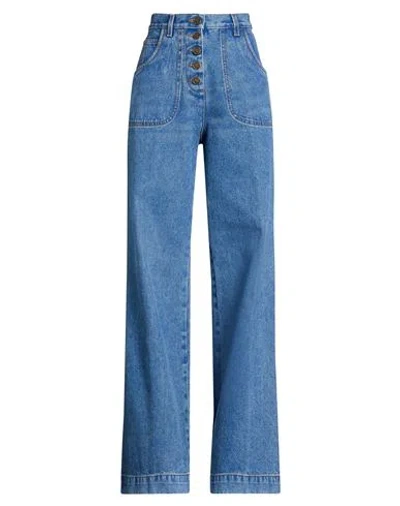 Etro Woman Jeans Blue Size 27 Cotton In Multi