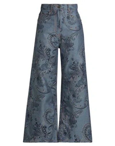 Etro Woman Jeans Blue Size 27 Cotton, Polyester