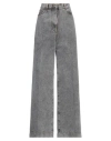 Etro Grey Bootcut Jeans With Pagasus Patch In Cotton Denim Woman In Grey