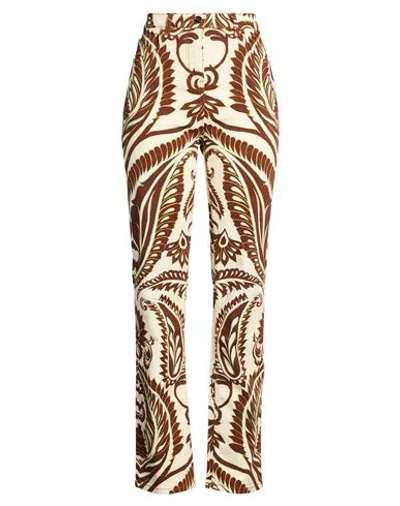 Etro Woman Jeans Pastel Yellow Size 29 Cotton, Elastane In Multi