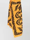 Etro Orange Skirt With Asymmetric Design And All-over Stencil Floral Print In Viscose Woman