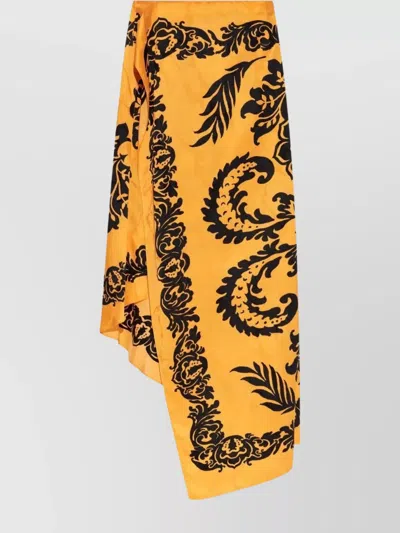 ETRO WOMAN'S LONG ASYMMETRICAL FLORAL SKIRT