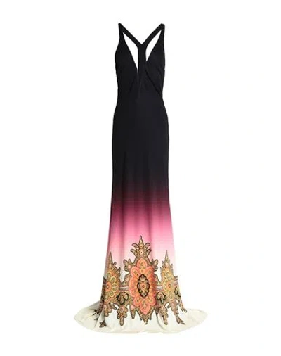 Etro Gradient Longline Dress With Paisley Printed In Black