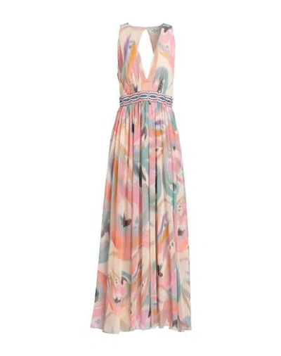 Etro Woman Maxi Dress Blush Size 8 Polyester, Viscose In Pink
