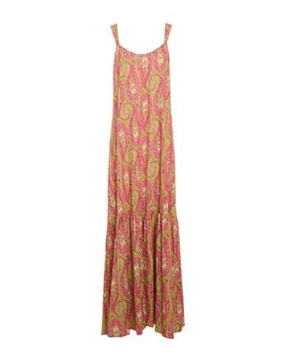 Etro Woman Maxi Dress Lime Green Size 4 Cotton In Multi