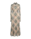 Etro Woman Maxi Dress Military Green Size 8 Viscose In Multi