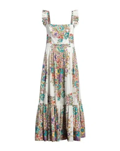 Etro Woman Maxi Dress White Size 8 Cotton In Print On White Base
