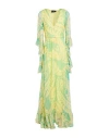 Etro Printed Ruffled Silk Maxi Dress In Yellow