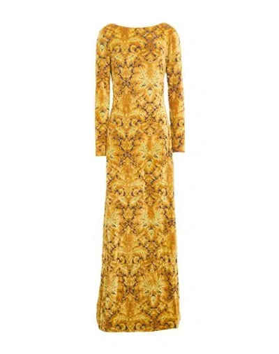 Etro Woman Maxi Dress Yellow Size 6 Viscose, Elastane