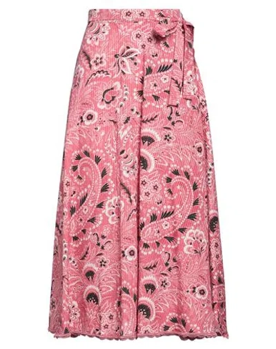 Etro Woman Maxi Skirt Antique Rose Size 8 Cotton, Silk In Pink