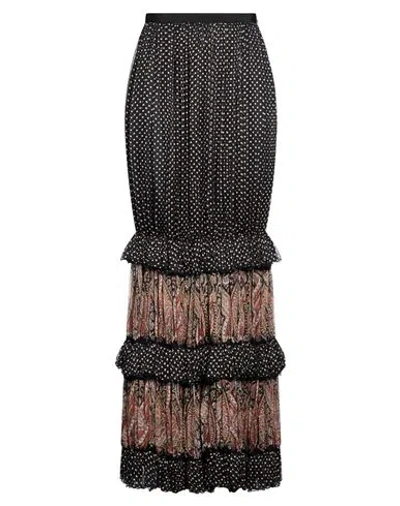 Etro Woman Maxi Skirt Black Size 2 Silk