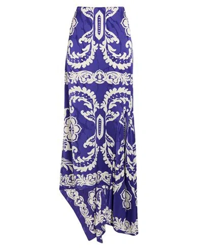 Etro Woman Maxi Skirt Purple Size 8 Viscose