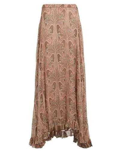Etro Woman Maxi Skirt Sand Size 8 Silk In Beige