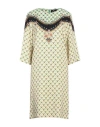 Etro Mix-print Shift Dress In Beige
