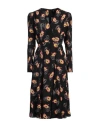 Etro Woman Midi Dress Black Size 10 Silk