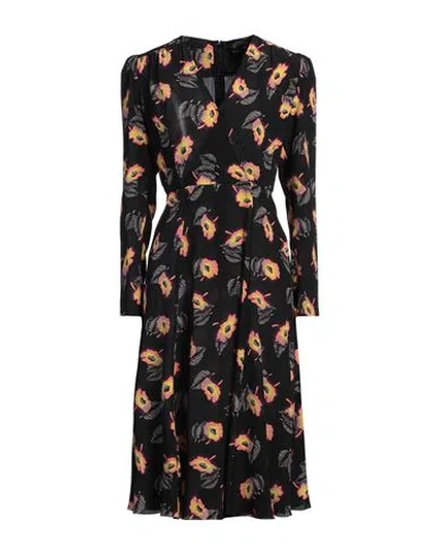 Etro Woman Midi Dress Black Size 10 Silk