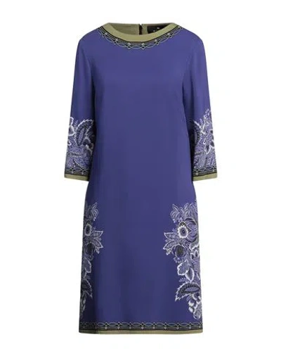 ETRO ETRO WOMAN MIDI DRESS BLUE SIZE 8 VISCOSE, ELASTANE