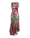 Etro Woman Midi Dress Brick Size 8 Polyester, Elastane, Viscose In Red