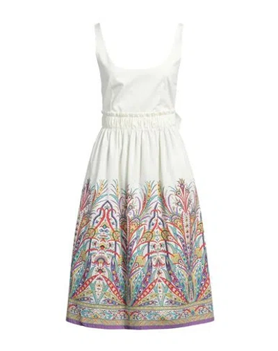 ETRO ETRO WOMAN MIDI DRESS CREAM SIZE 8 COTTON