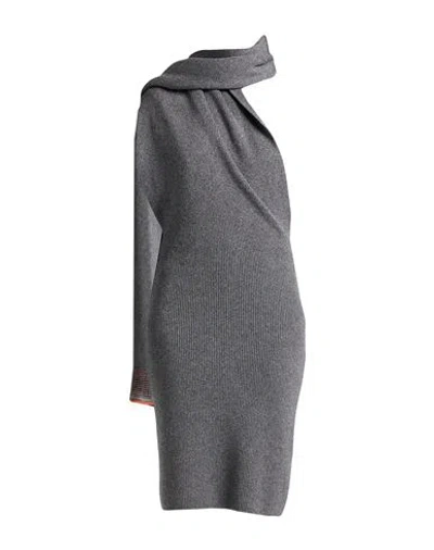 Etro Woman Midi Dress Grey Size 6 Wool, Viscose, Cashmere