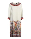 Etro Kaleidoscope Short-sleeve Silk Sheath Dress In White