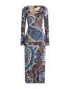 Etro Multicolor Long Dress With All-over Paisley Motiv In Multi