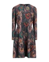 Etro Woman Midi Dress Midnight Blue Size 12 Wool In Blue