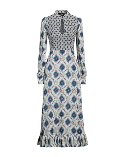 Etro Woman Midi Dress Navy Size 0 Polyester, Elastane In Blue