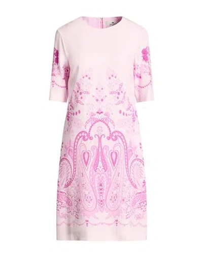 Etro Woman Midi Dress Pink Size 4 Viscose, Elastane