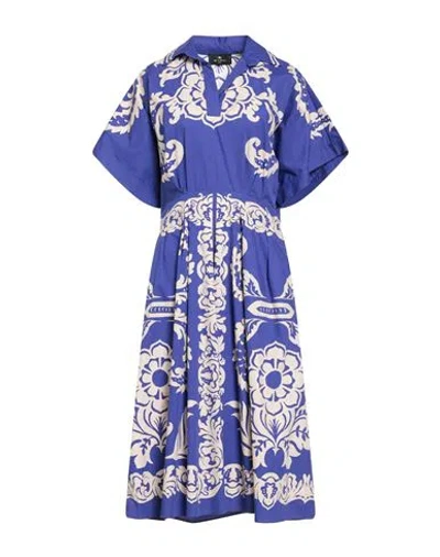 Etro Woman Midi Dress Purple Size 10 Cotton