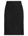 Etro Woman Midi Skirt Charcoal Size 12 Wool, Cashmere, Elastane In Gray