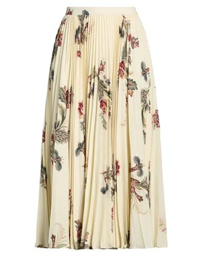 Etro Woman Midi Skirt Cream Size 6 Polyester, Elastane In White