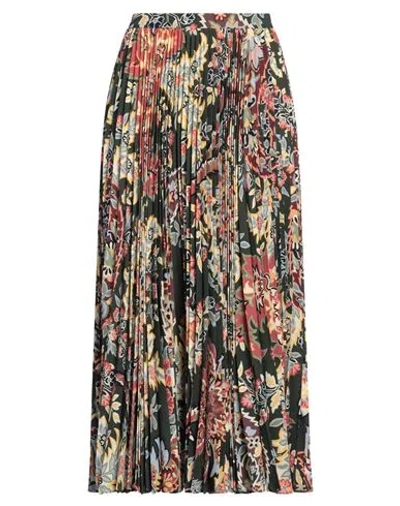 Etro Woman Midi Skirt Dark Green Size 8 Polyester, Elastane