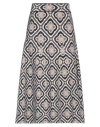 Etro Woman Midi Skirt Midnight Blue Size 4 Wool, Viscose, Cotton, Polyamide, Metallic Fiber