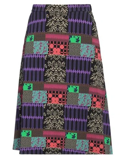 Etro Woman Midi Skirt Purple Size 4 Viscose, Elastane