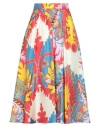 Etro Woman Midi Skirt Red Size 8 Silk In Red