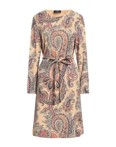 ETRO ETRO WOMAN MINI DRESS BEIGE SIZE 12 POLYESTER