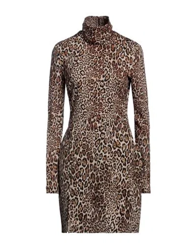 Etro Woman Short Dress Beige Size 8 Wool