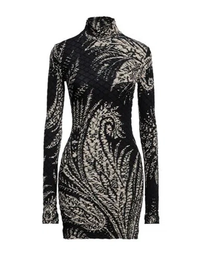 Etro Woman Midi Dress Black Size 8 Viscose