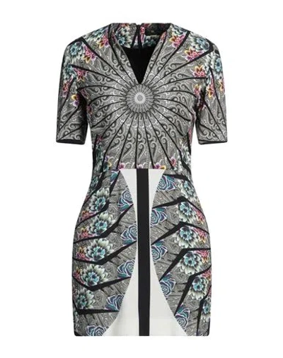 Etro Woman Mini Dress Grey Size 10 Viscose