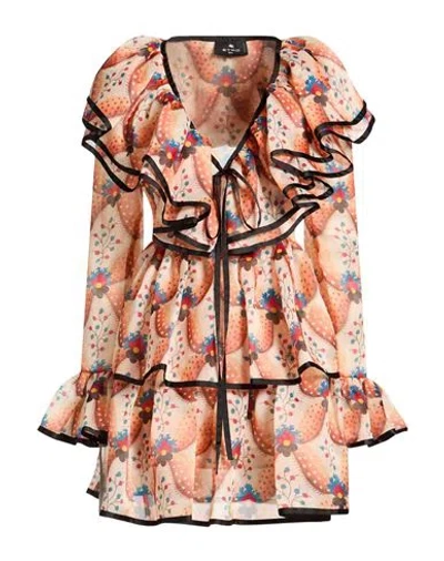 Etro Woman Mini Dress Orange Size 2 Polyester