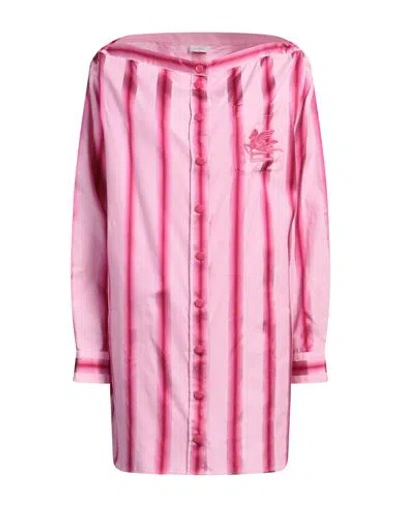 Etro Woman Mini Dress Pink Size 2 Cotton, Viscose, Silk