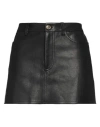Etro Woman Mini Skirt Black Size 8 Leather In Black