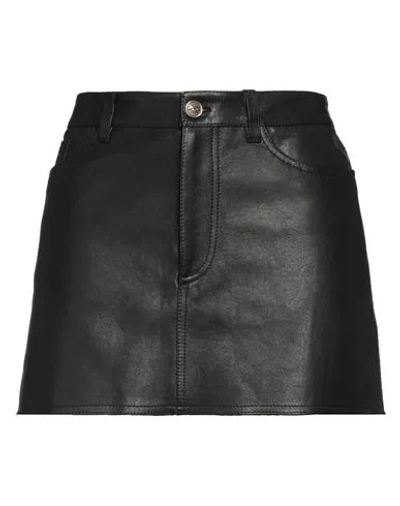 Etro Woman Mini Skirt Black Size 8 Leather