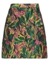 Etro Woman Mini Skirt Green Size 8 Polyester, Acrylic In Green