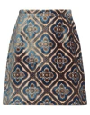 Etro Luxurious Velvet Skirt With Jacquard Motif In Blue